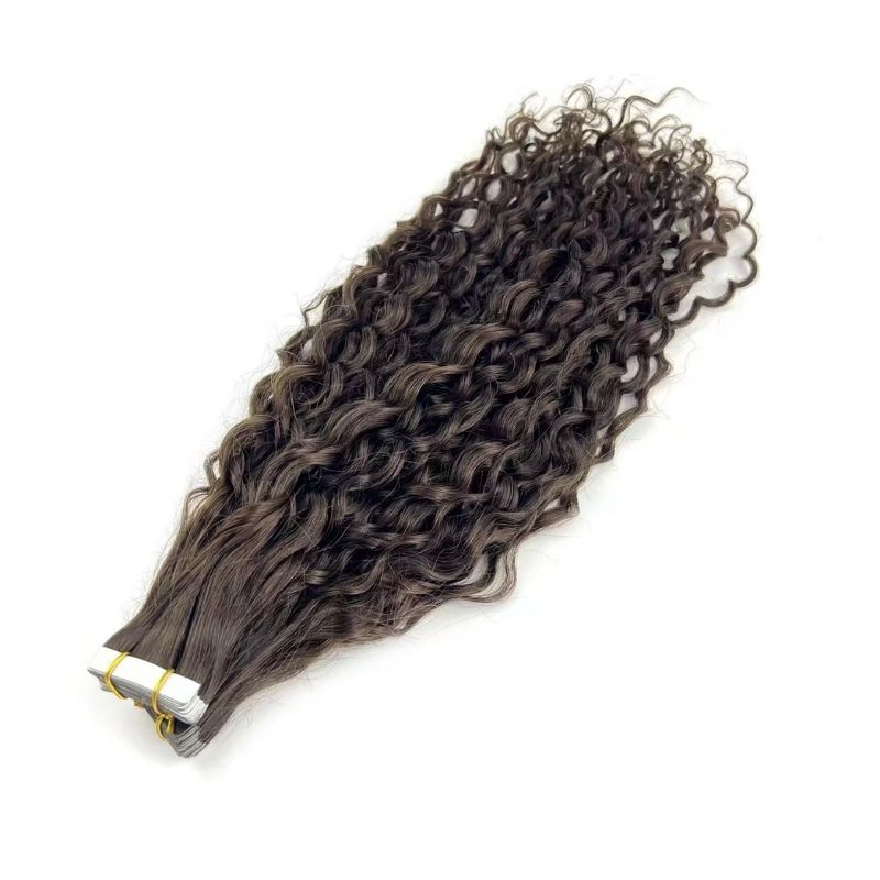 Soft curly double-sided tape - dark brown