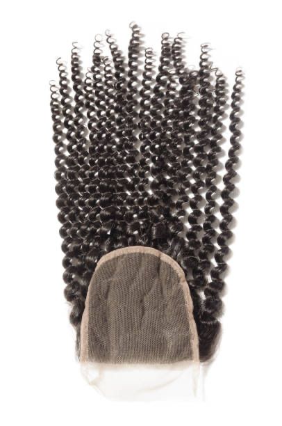 Cierre de encaje - rizo apretado marrón oscuro