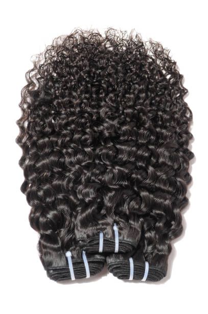 Textura rizada apretada marrón oscuro - Rizado