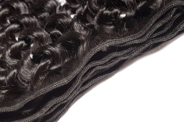 Textura rizada suave marrón oscuro - Curly