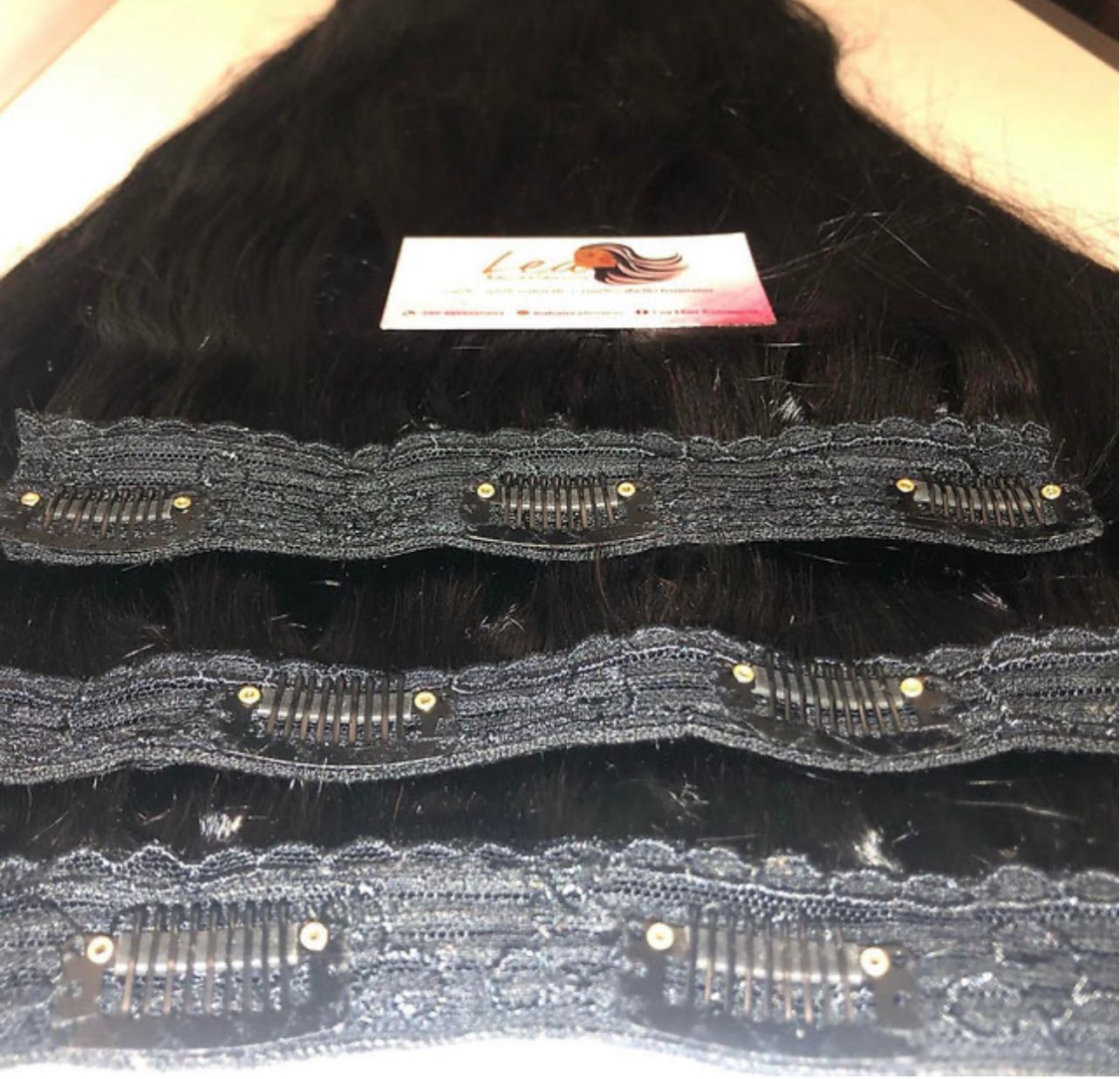 Clip liscio - Castano scuro e Nero - SET 3 FASCE